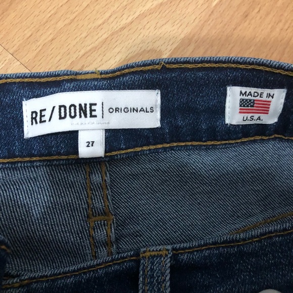 RE/DONE High Rise Ankle Crop Stretch Size 27 - Picture 6 of 7